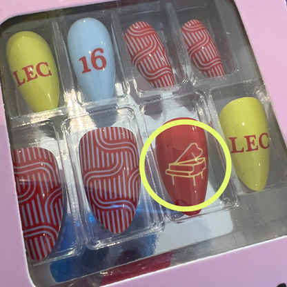 oopsies! piano man press-on nails