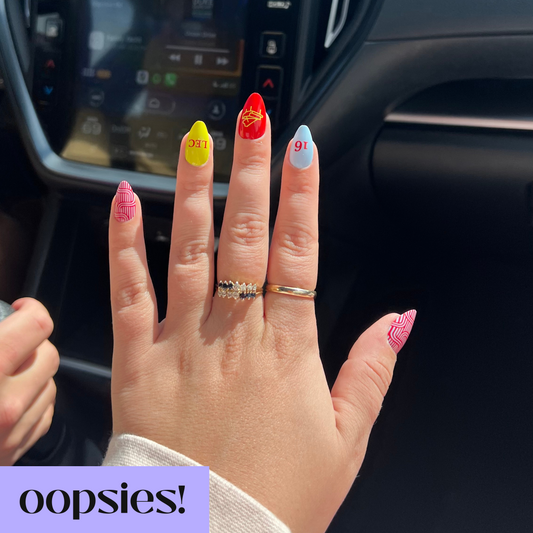 oopsies! piano man press-on nails