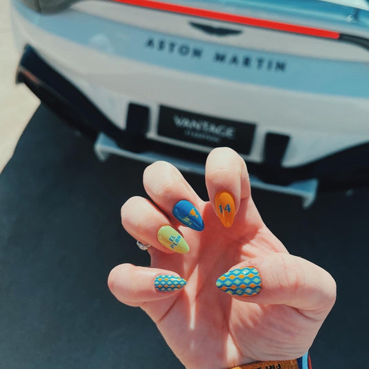a man, not a boy - fernando alonso press-on nails