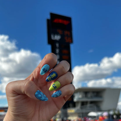 so british it hurts - george russell press-on nails