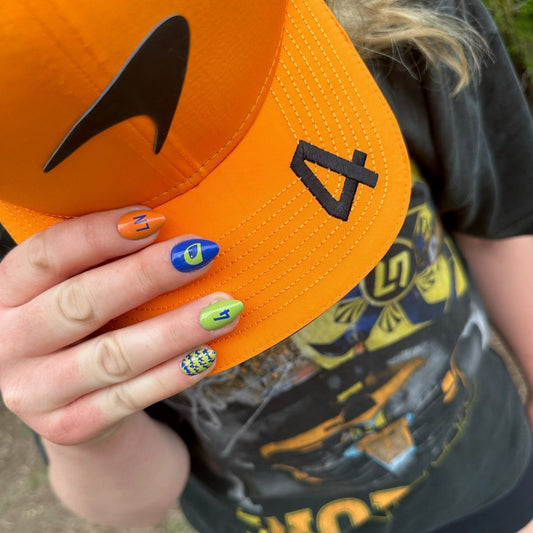 it's friday then - lando norris press-on nails