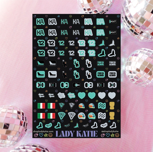 italian stallion - kimi antonelli nail stickers