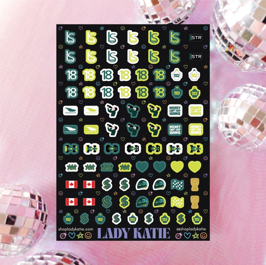 billionaire boy - lance stroll nail stickers