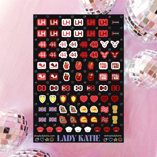 greatest of all time - lewis hamilton nail stickers