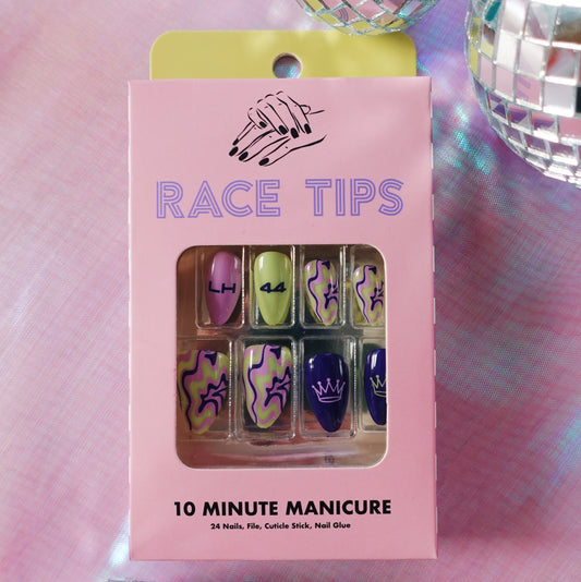 7x champion - lewis hamilton press-on nails
