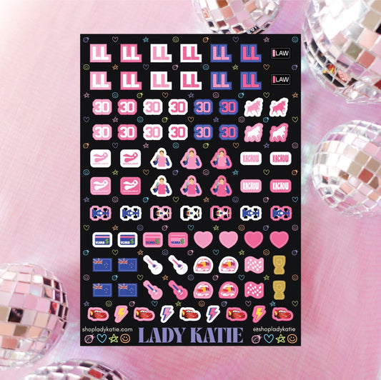 lightning - liam lawson nail stickers