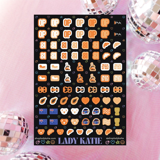 mama's boy - oscar piastri nail stickers
