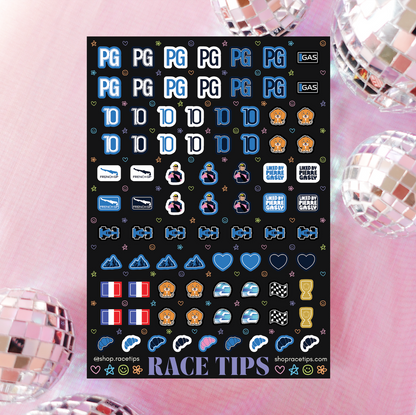 tripod - pierre gasly nail stickers
