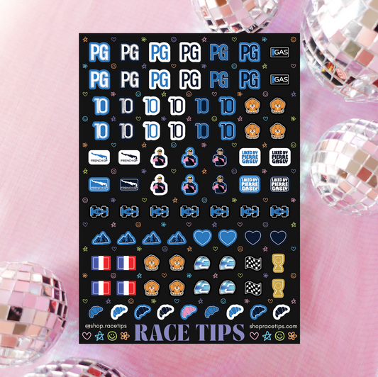 tripod - pierre gasly nail stickers