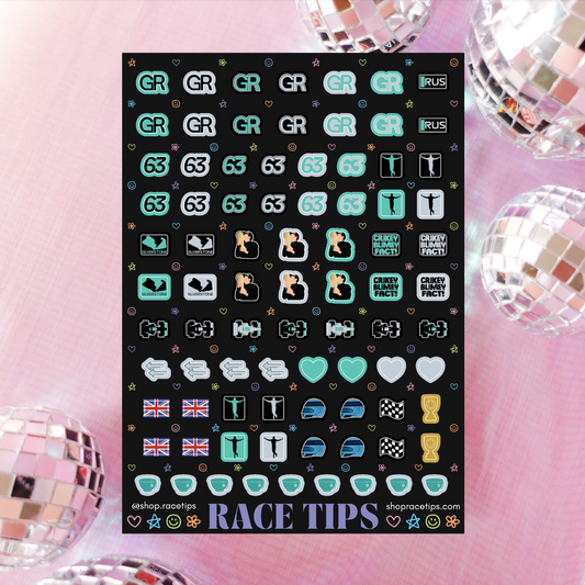 meme king - george russell nail stickers