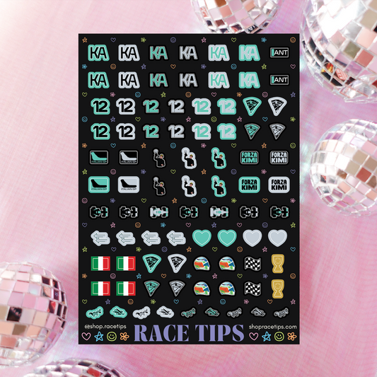 italian stallion - kimi antonelli nail stickers