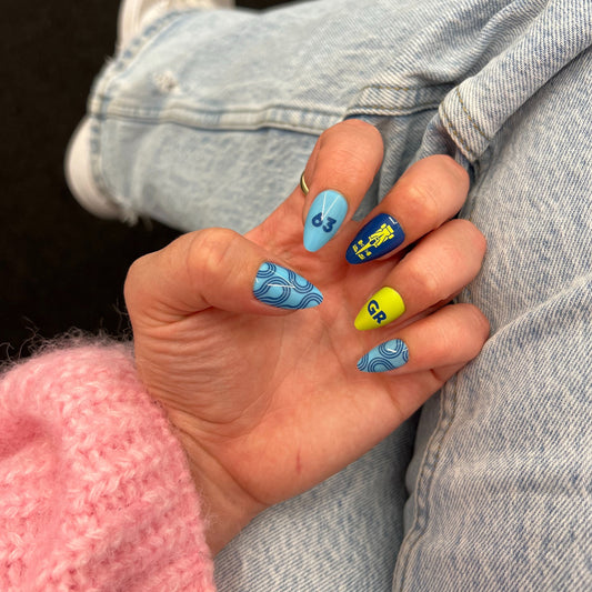 so british it hurts - george russell press-on nails