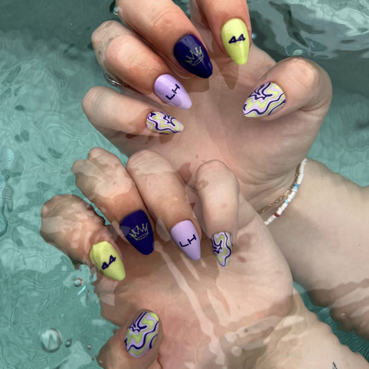 7x champion - lewis hamilton press-on nails